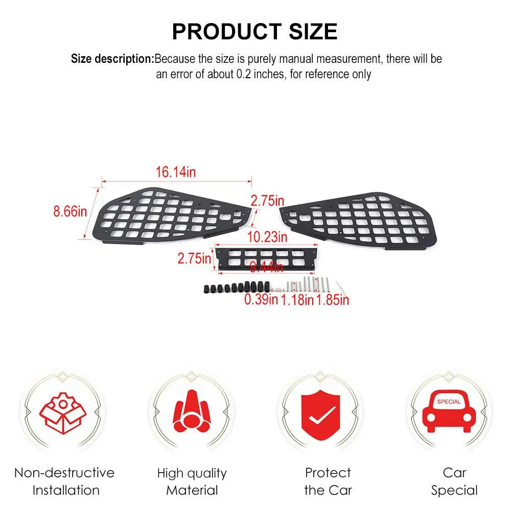 For 2024+ Jeep Wrangler JL/Gladiator JT 3PCS Top Roof Speaker Shelf Rack