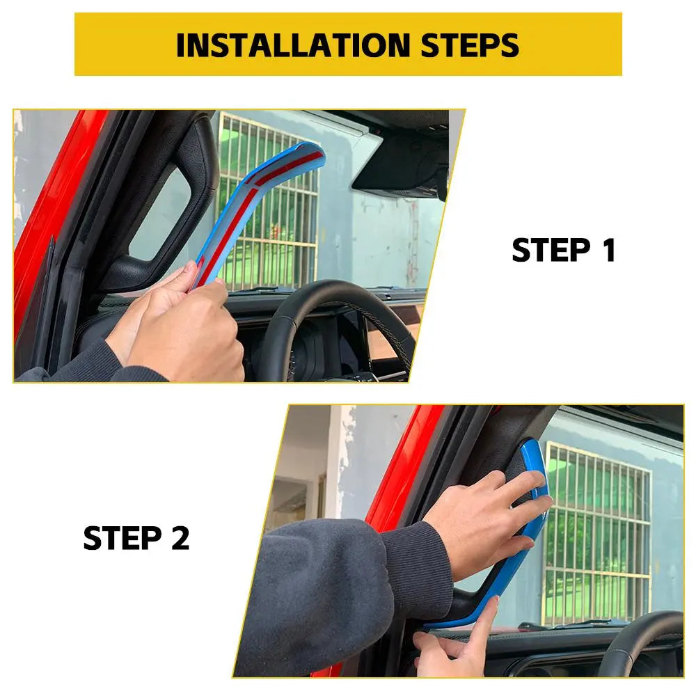 For 2024+ Jeep Wrangler JL/Gladiator JT A&B Pillar Grab Handles Cover Trim