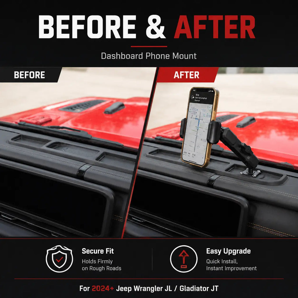 For 2024+ Jeep Wrangler JL/Gladiator JT Car Mobile Phone Mount Stand Holder