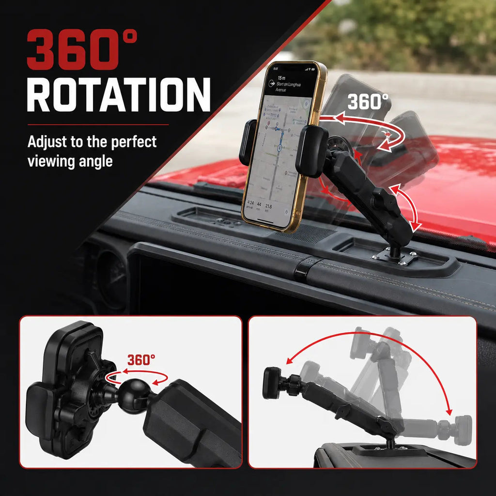 For 2024+ Jeep Wrangler JL/Gladiator JT Car Mobile Phone Mount Stand Holder