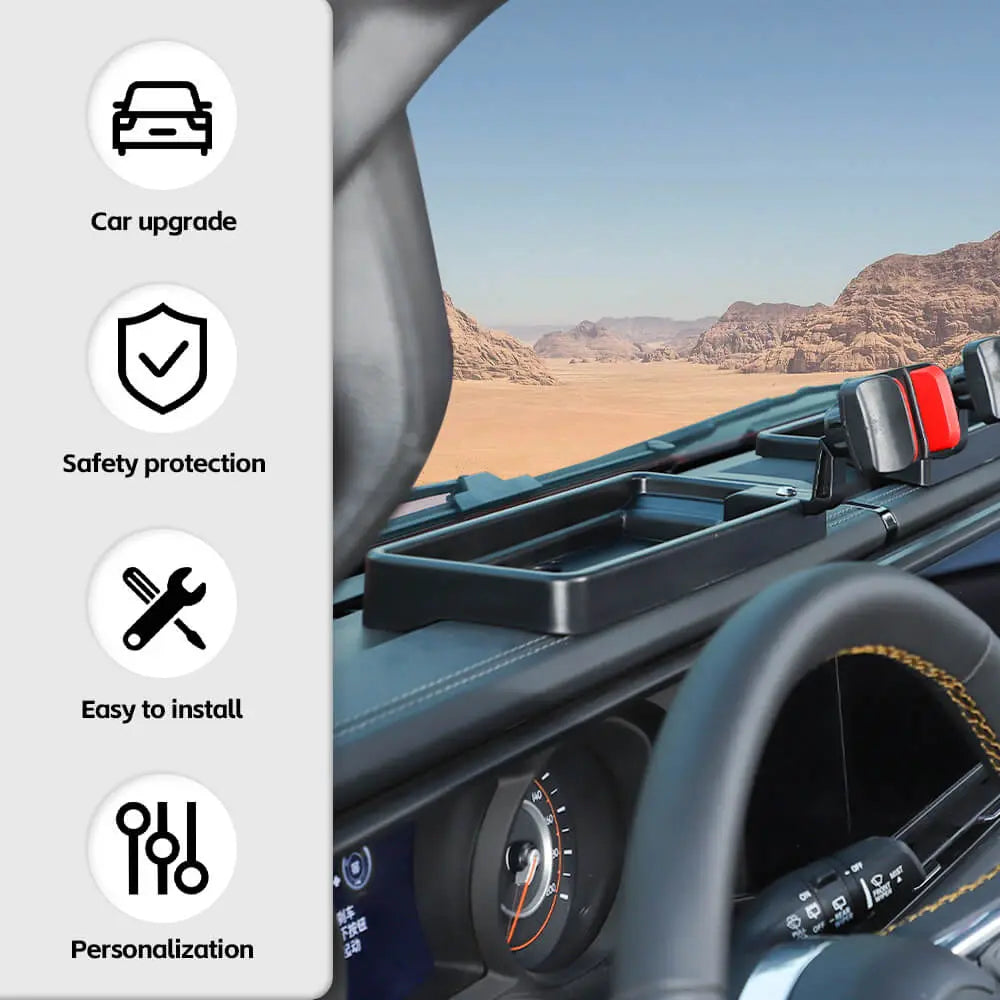 For 2024+ Jeep Wrangler JL/Gladiator JT Dash Tray With Phone Holder Storage Box (2 Set)