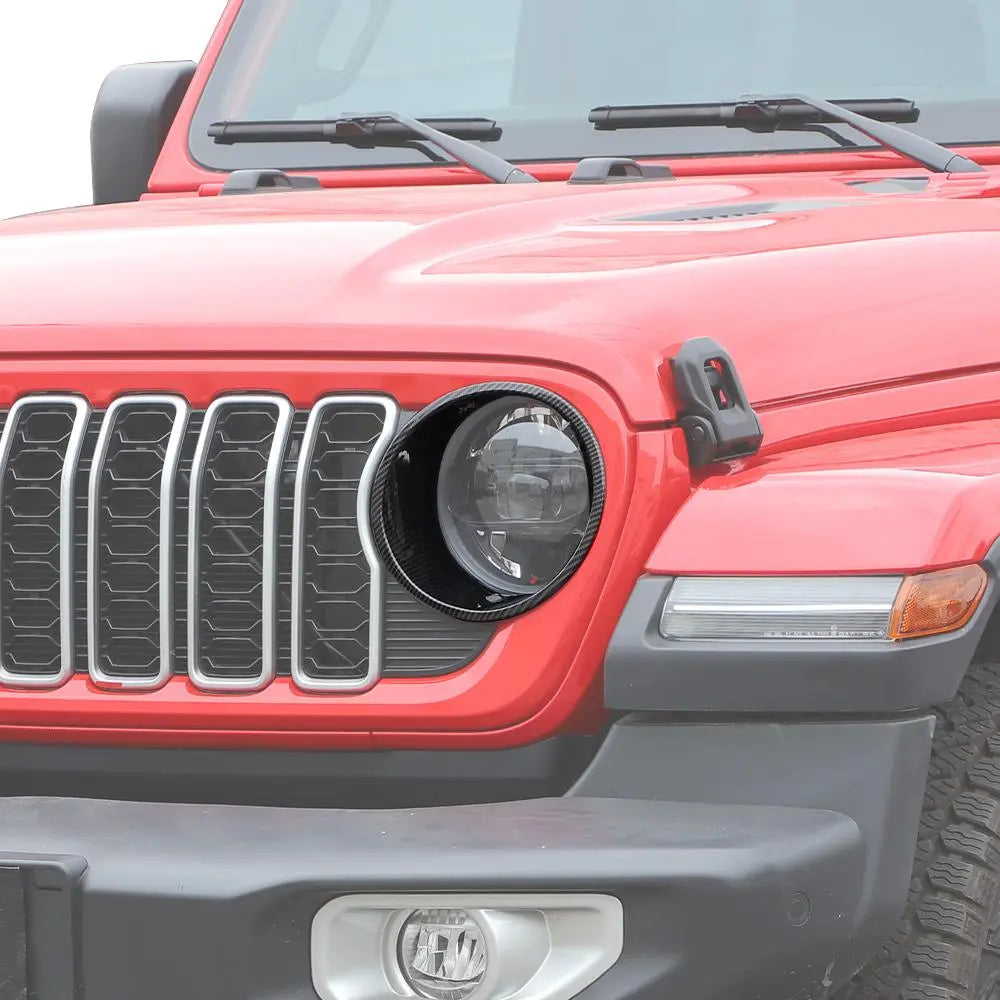 For 2024+ Jeep Wrangler JL/Gladiator JT Front Light Bezels Circle Trim