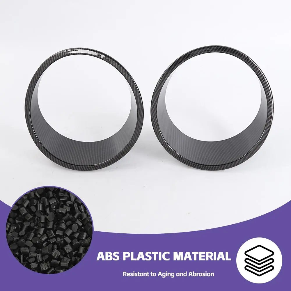 For 2024+ Jeep Wrangler JL/Gladiator JT Front Light Bezels Circle Trim