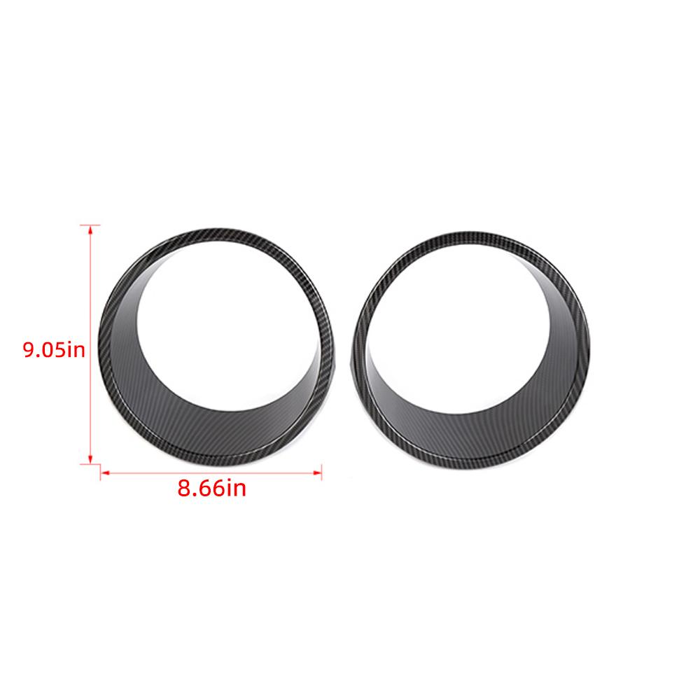 For 2024+ Jeep Wrangler JL/Gladiator JT Front Light Bezels Circle Trim