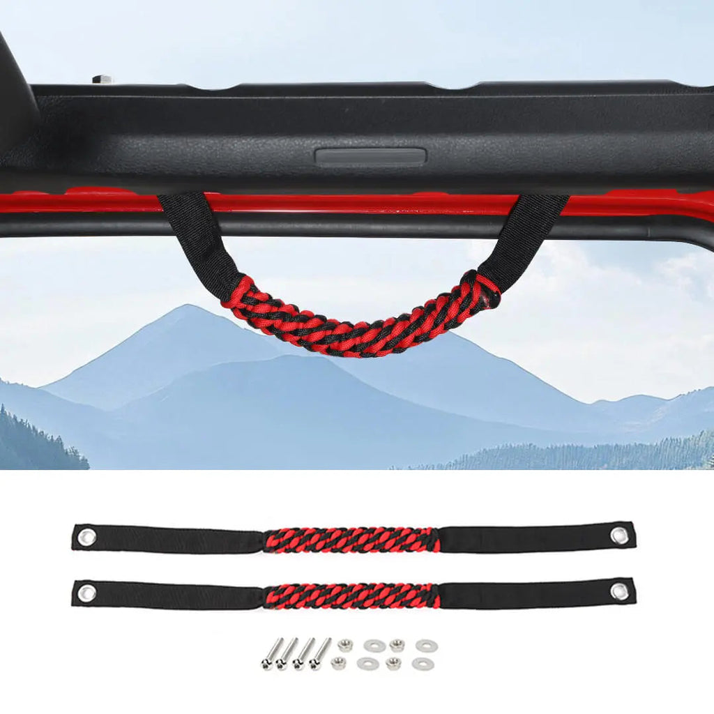 For 2024+ Jeep Wrangler JL/Gladiator JT Front Roll Bar Grab Handles Grip Handle Accessories (2 pcs)