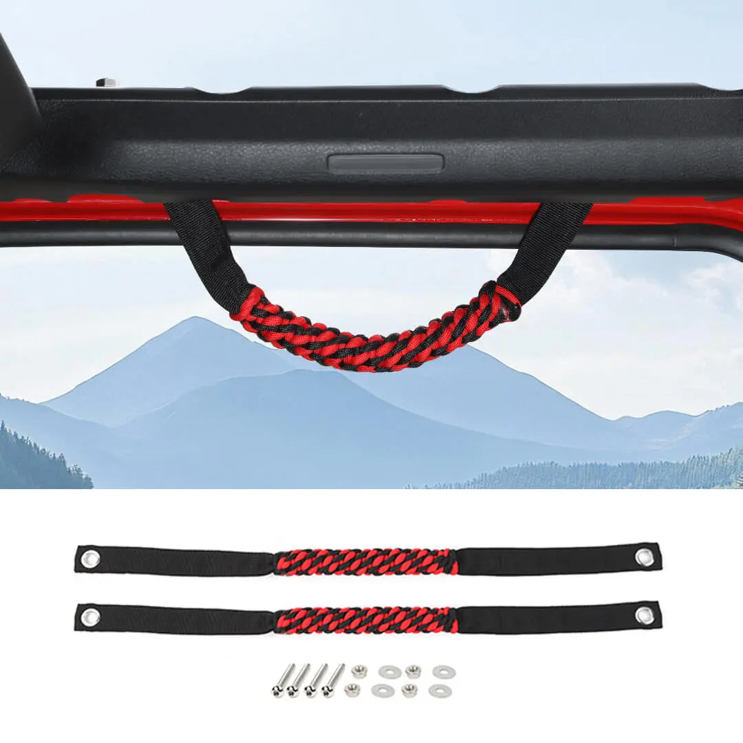 For 2024+ Jeep Wrangler JL/Gladiator JT Front Roll Bar Grab Handles Grip Handle Accessories (2 pcs)