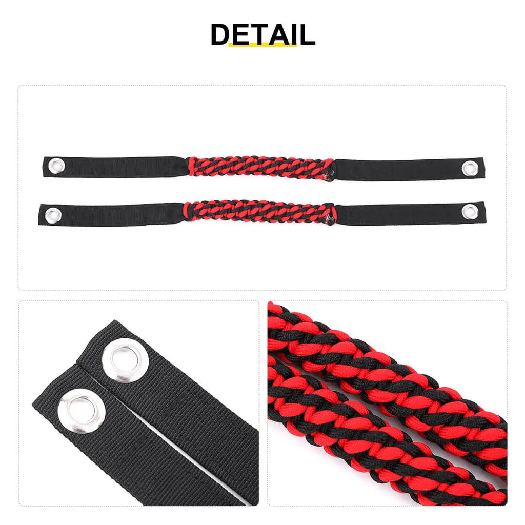 For 2024+ Jeep Wrangler JL/Gladiator JT Front Roll Bar Grab Handles Grip Handle Accessories (2 pcs)