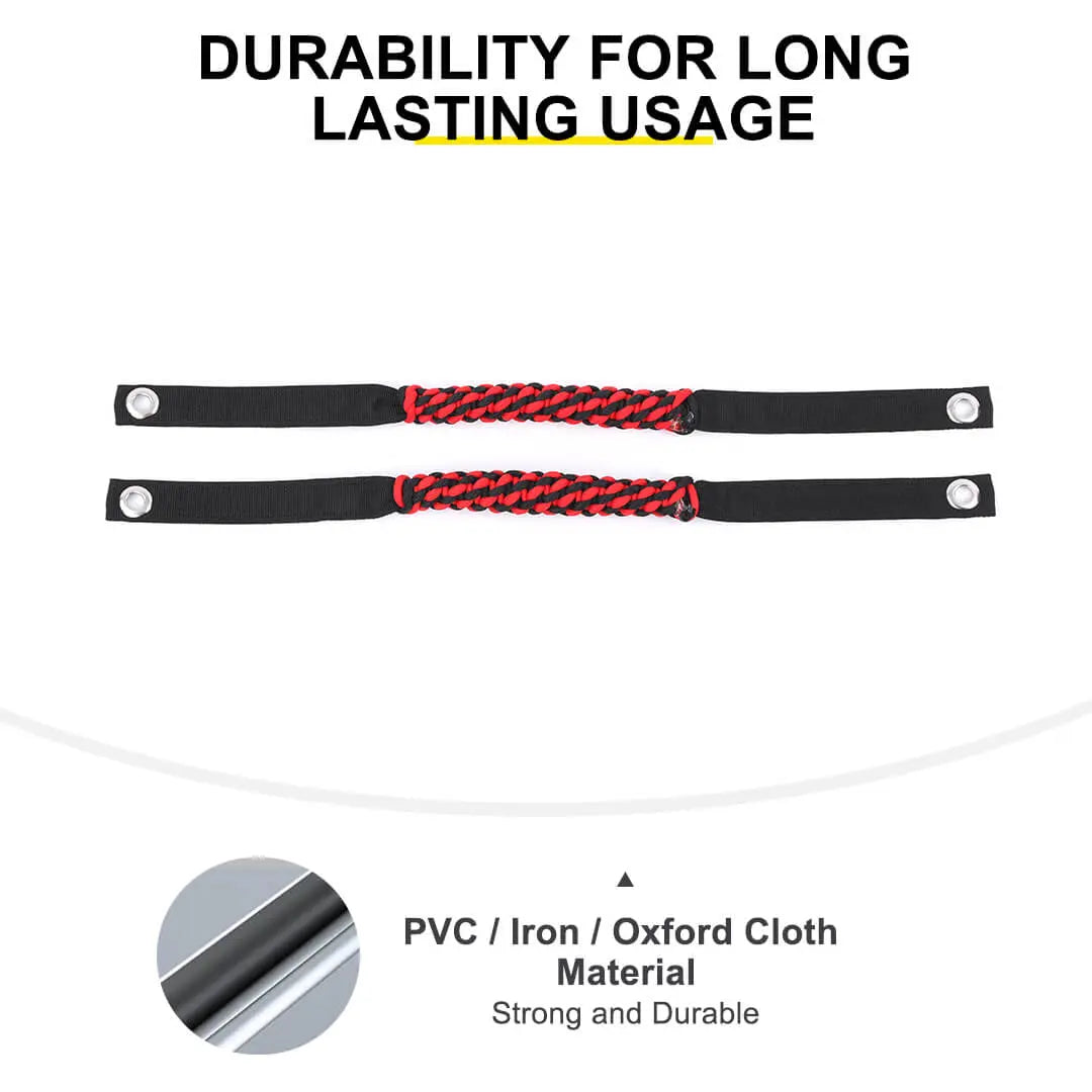For 2024+ Jeep Wrangler JL/Gladiator JT Front Roll Bar Grab Handles Grip Handle Accessories (2 pcs)