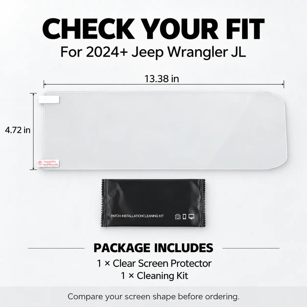 For 2024+ Jeep Wrangler JL Gladiator JT Navigation Screen Protector Clear Center Touch Screen Film