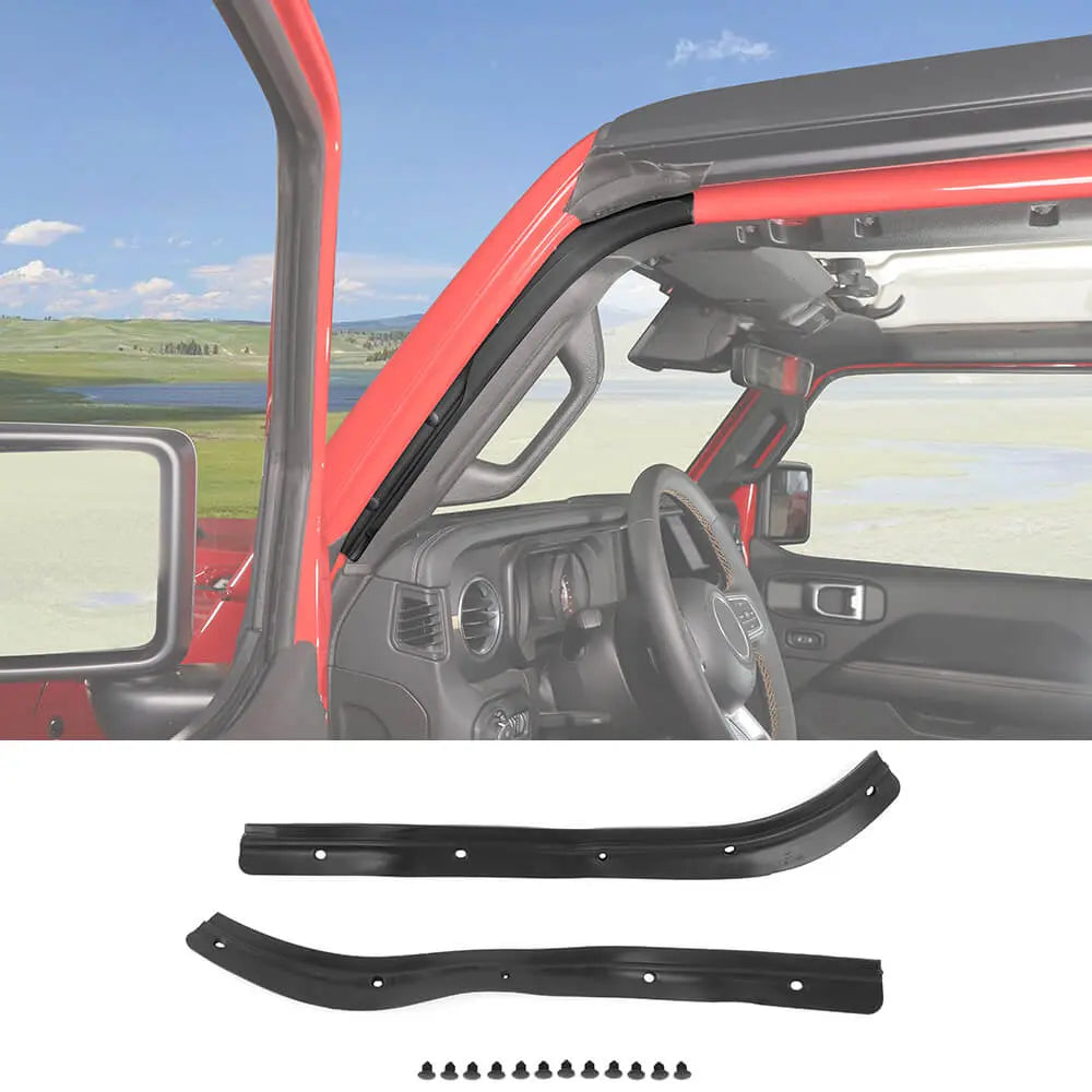 For 2024+ Jeep Wrangler JL/Gladiator JT New Front Door Weather Strip Seal Trim Kit