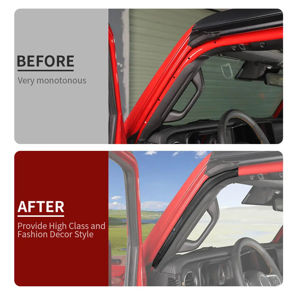 For 2024+ Jeep Wrangler JL/Gladiator JT New Front Door Weather Strip Seal Trim Kit
