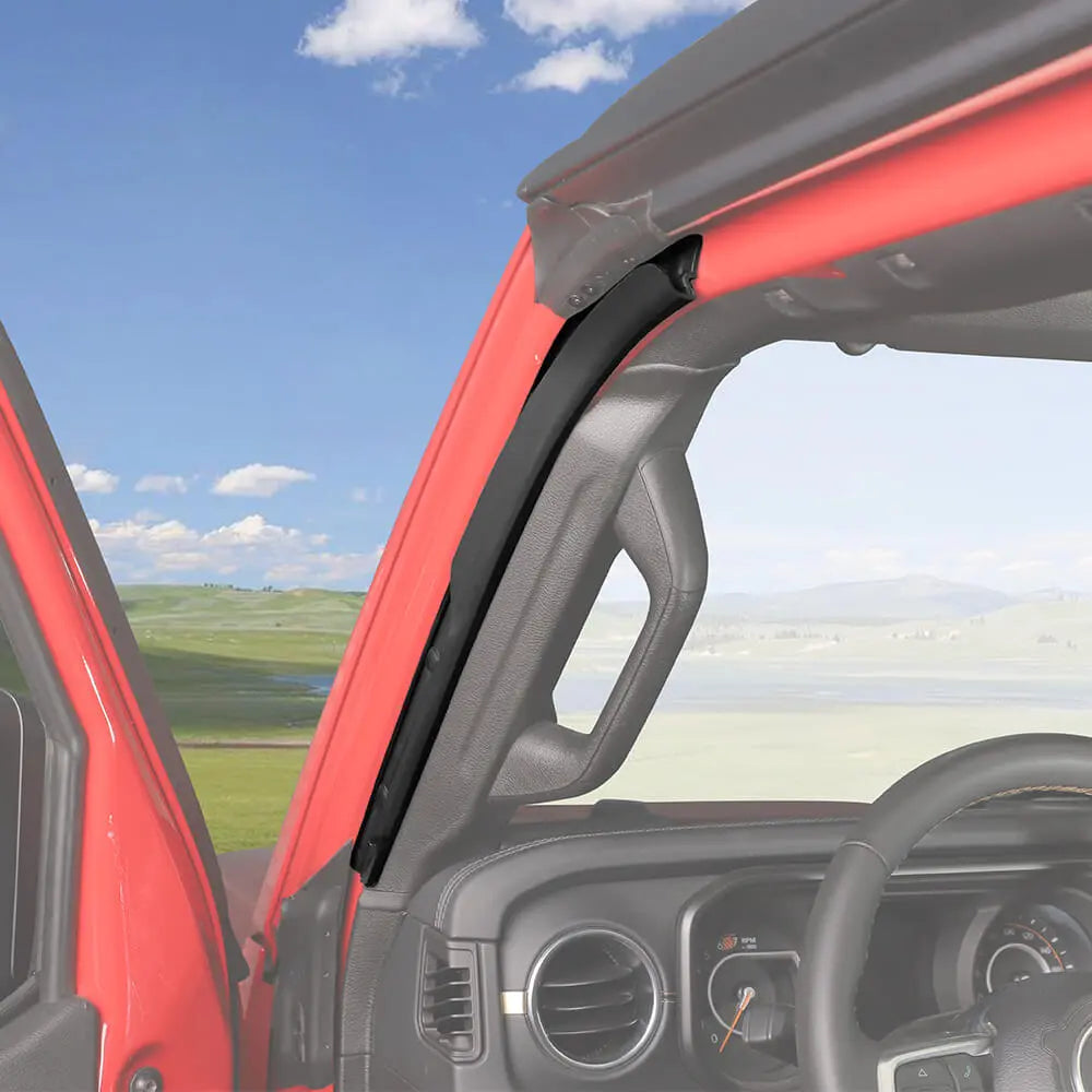 For 2024+ Jeep Wrangler JL/Gladiator JT New Front Door Weather Strip Seal Trim Kit