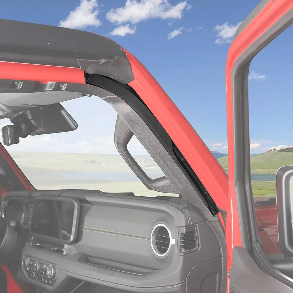 For 2024+ Jeep Wrangler JL/Gladiator JT New Front Door Weather Strip Seal Trim Kit