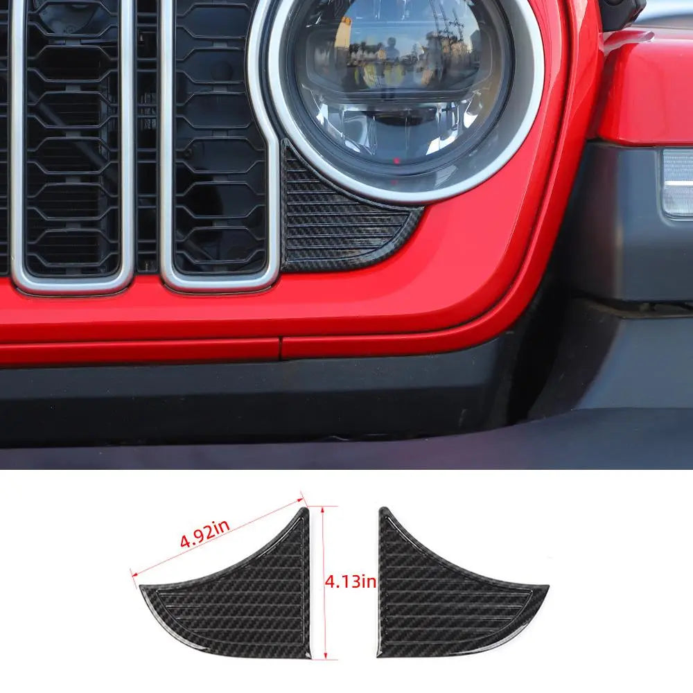 For 2024+ Jeep Wrangler JL/Gladiator JT Side Triangle Grill Trim Covers