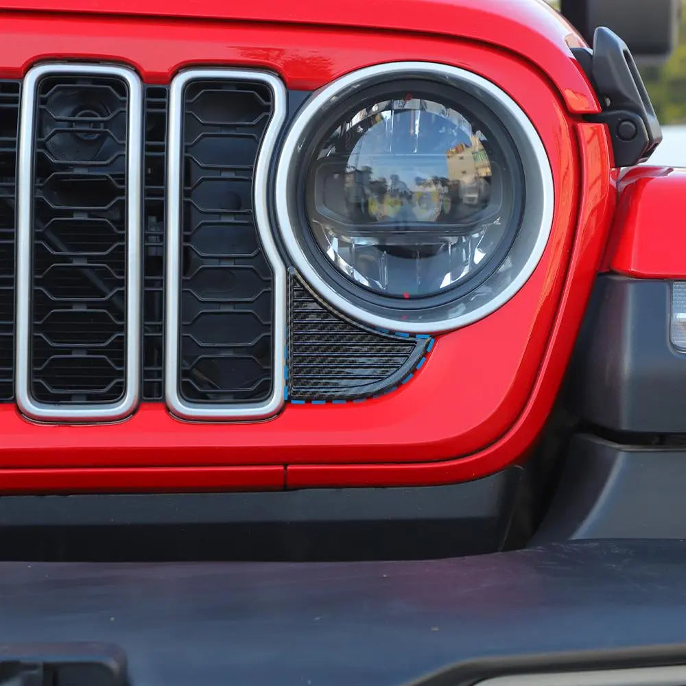 For 2024+ Jeep Wrangler JL/Gladiator JT Side Triangle Grill Trim Covers