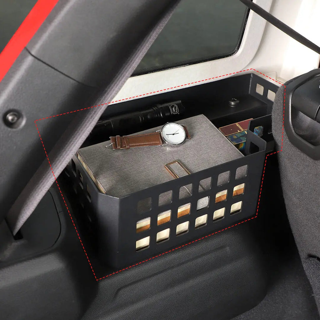 For 2024+ Jeep Wrangler JL Rear Trunk Side Cargo Holder Storage Organizer Box