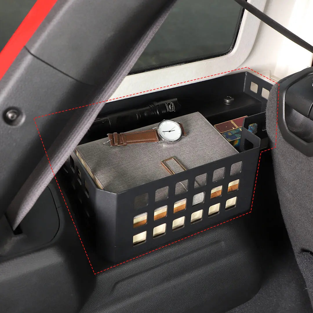 For 2024+ Jeep Wrangler JL Rear Trunk Side Cargo Holder Storage Organizer Box