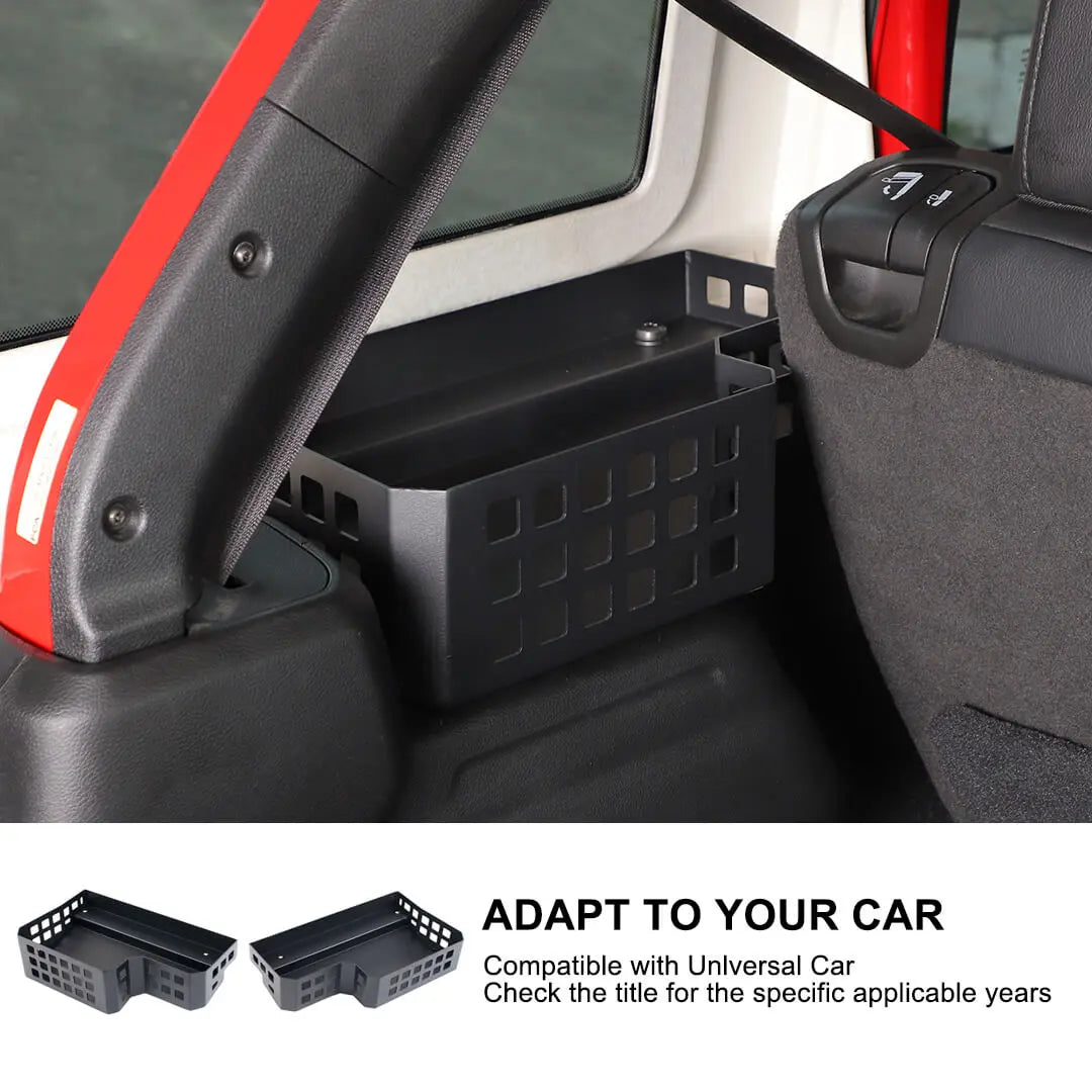 For 2024+ Jeep Wrangler JL Rear Trunk Side Cargo Holder Storage Organizer Box
