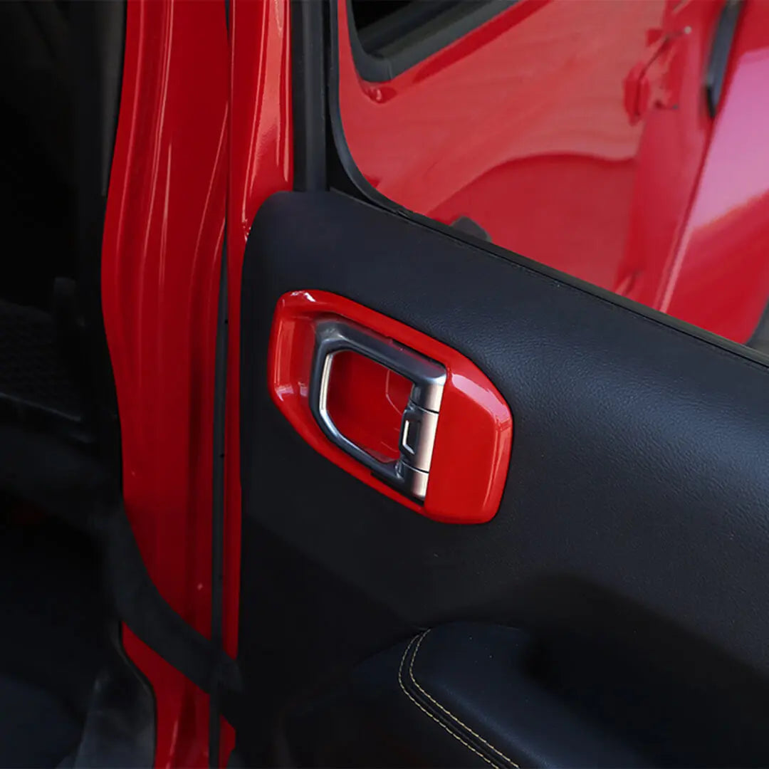 For 2024+ Jeep Wrangler JL & Gladiator JT 4-Door Version Interior Center Console Gear Shift Trim Cover Kit (14 pcs)