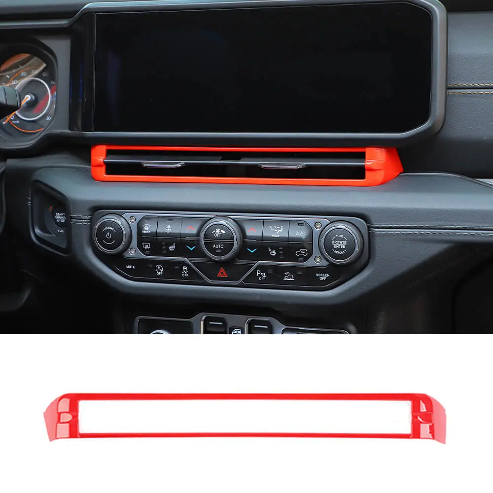 For 2024+ Jeep Wrangler JL & Gladiator JT Center Air Vent Bezel Trim – Dashboard Interior Accent