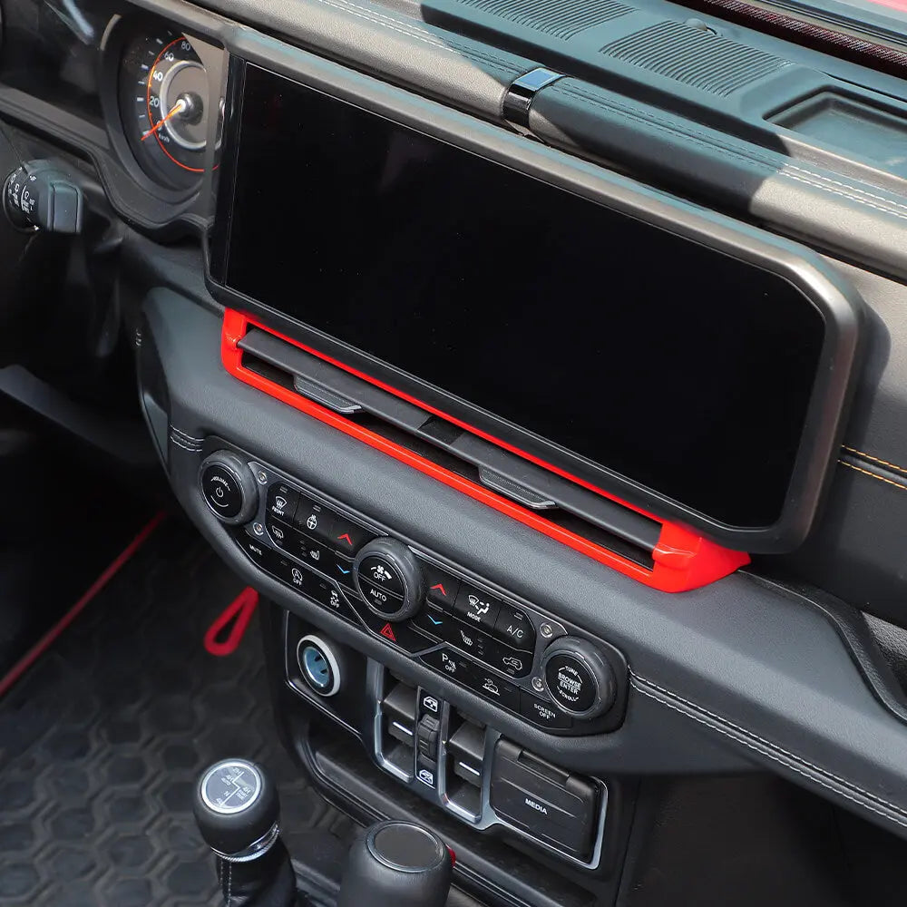 For 2024+ Jeep Wrangler JL & Gladiator JT Center Air Vent Bezel Trim – Dashboard Interior Accent