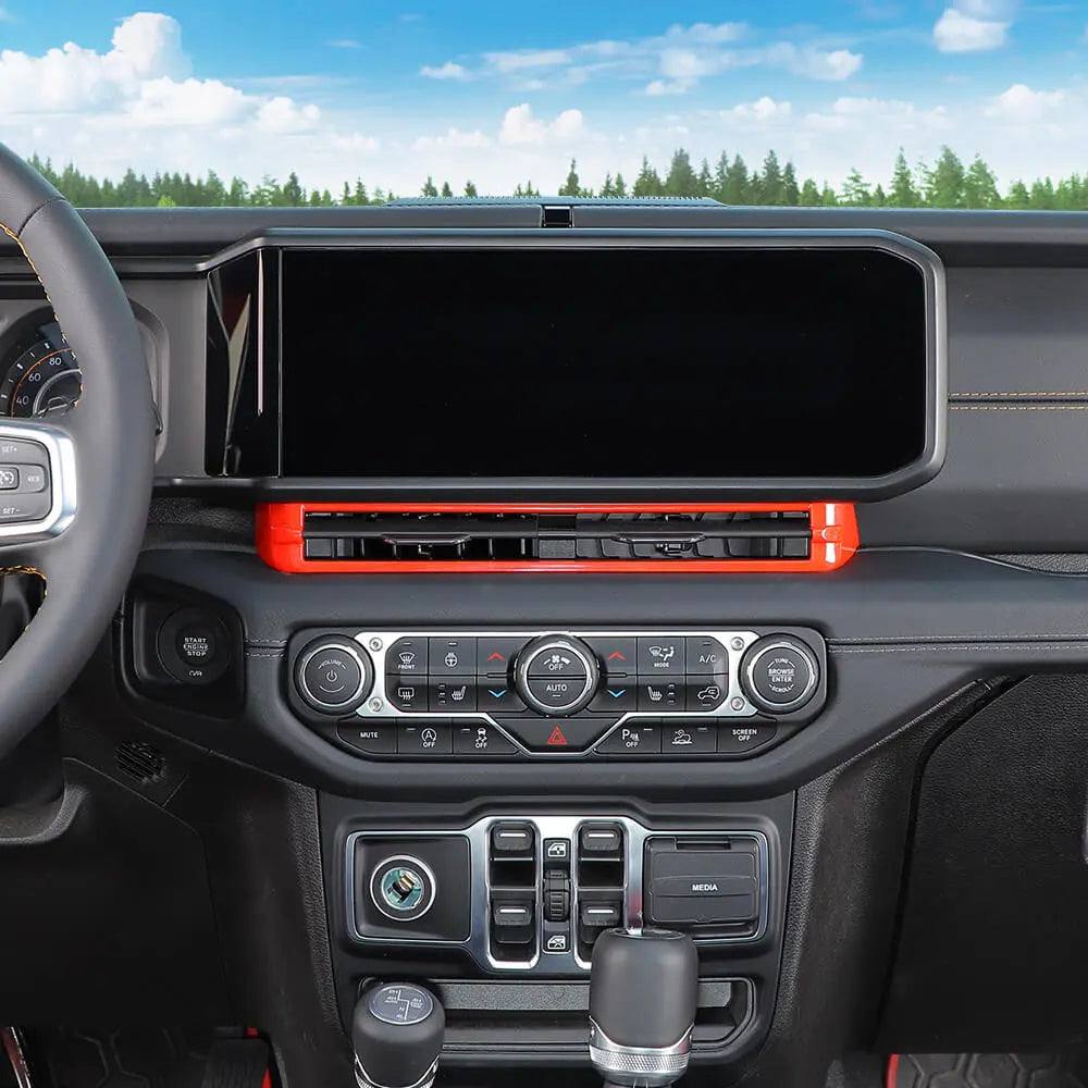 For 2024+ Jeep Wrangler JL & Gladiator JT Center Air Vent Bezel Trim – Dashboard Interior Accent