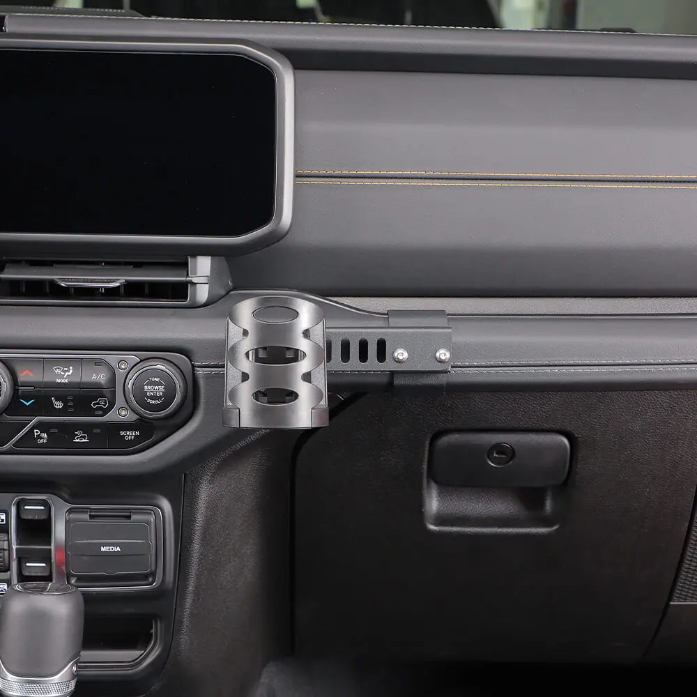 For 2024+ Jeep Wrangler JL & Gladiator JT Co-pilot Handlebar Water Cup Holder Mount Bracker