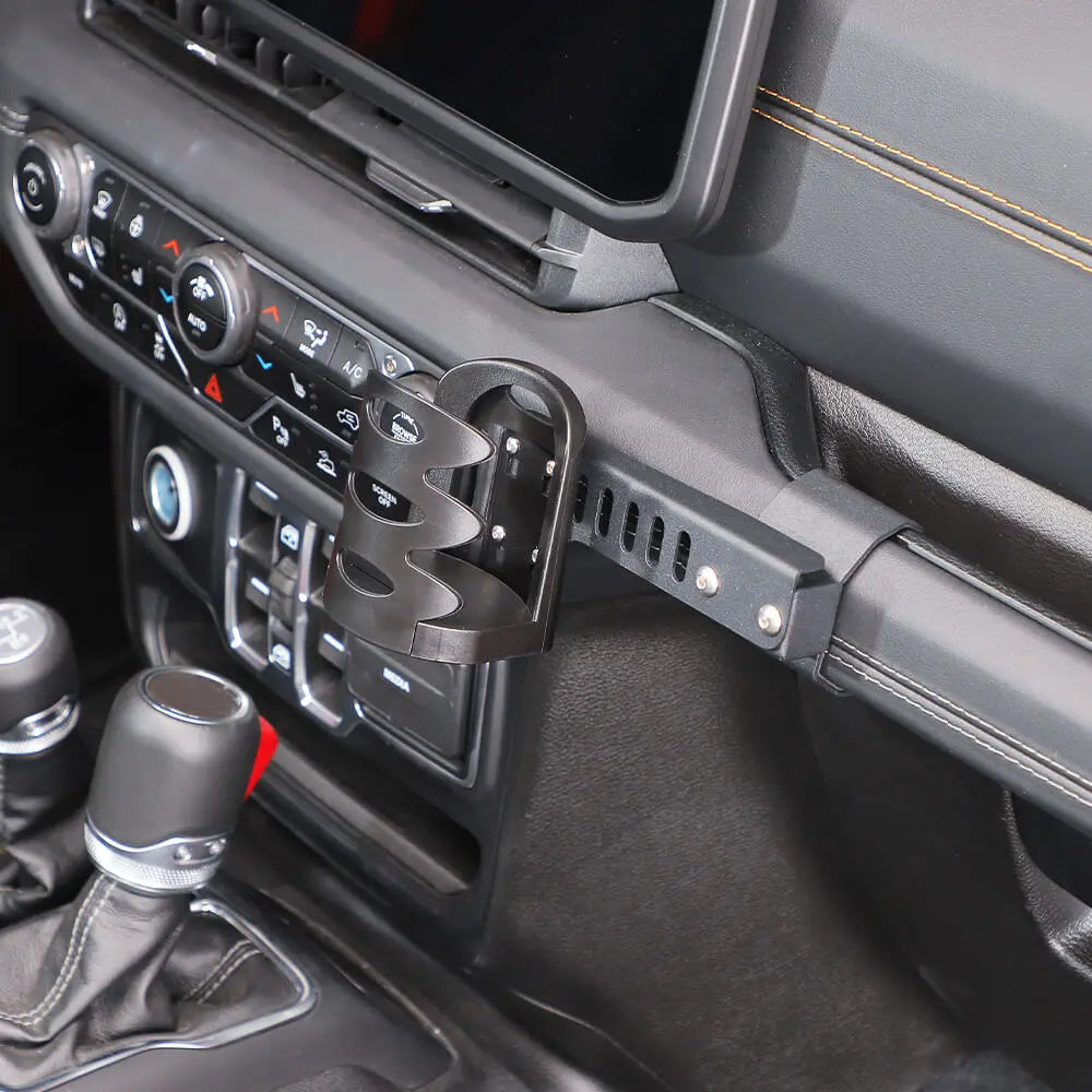 For 2024+ Jeep Wrangler JL & Gladiator JT Co-pilot Handlebar Water Cup Holder Mount Bracker