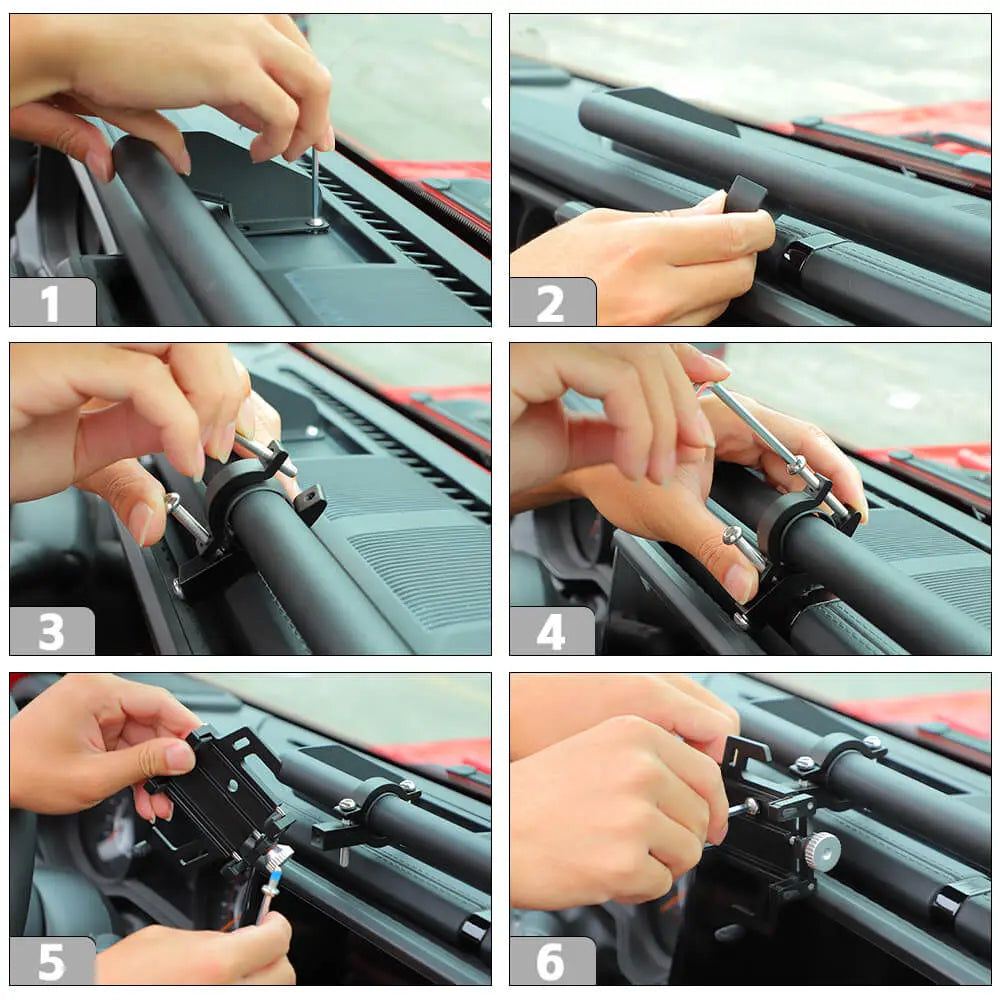 For 2024+ Jeep Wrangler JL & Gladiator JT Dashboard Mobile Phone Holder Rod Bracket