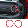 For 2024+ Jeep Wrangler JL & Gladiator JT Dashboard Panel Air Conditioning Vent Trim Ring 2PCS Aluminum Alloy