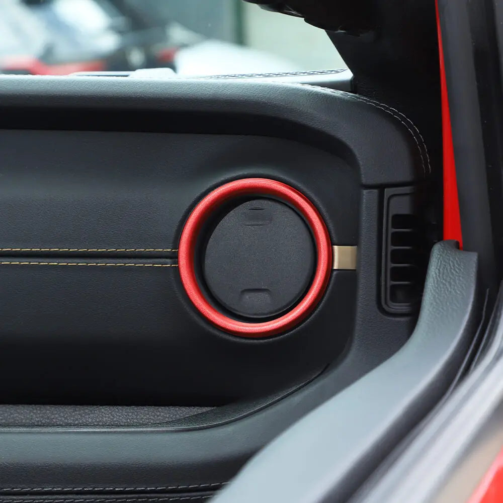 For 2024+ Jeep Wrangler JL & Gladiator JT Dashboard Panel Air Conditioning Vent Trim Ring 2PCS Aluminum Alloy