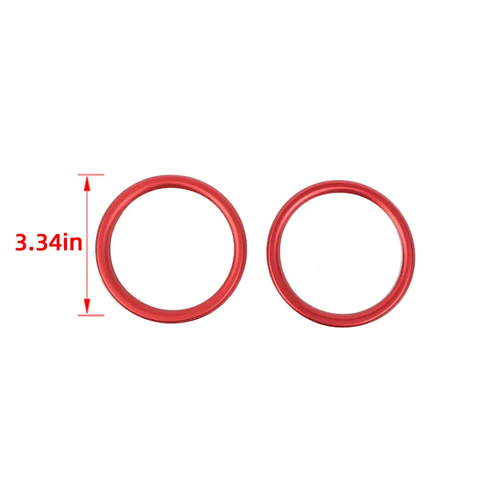 For 2024+ Jeep Wrangler JL & Gladiator JT Dashboard Panel Air Conditioning Vent Trim Ring 2PCS Aluminum Alloy