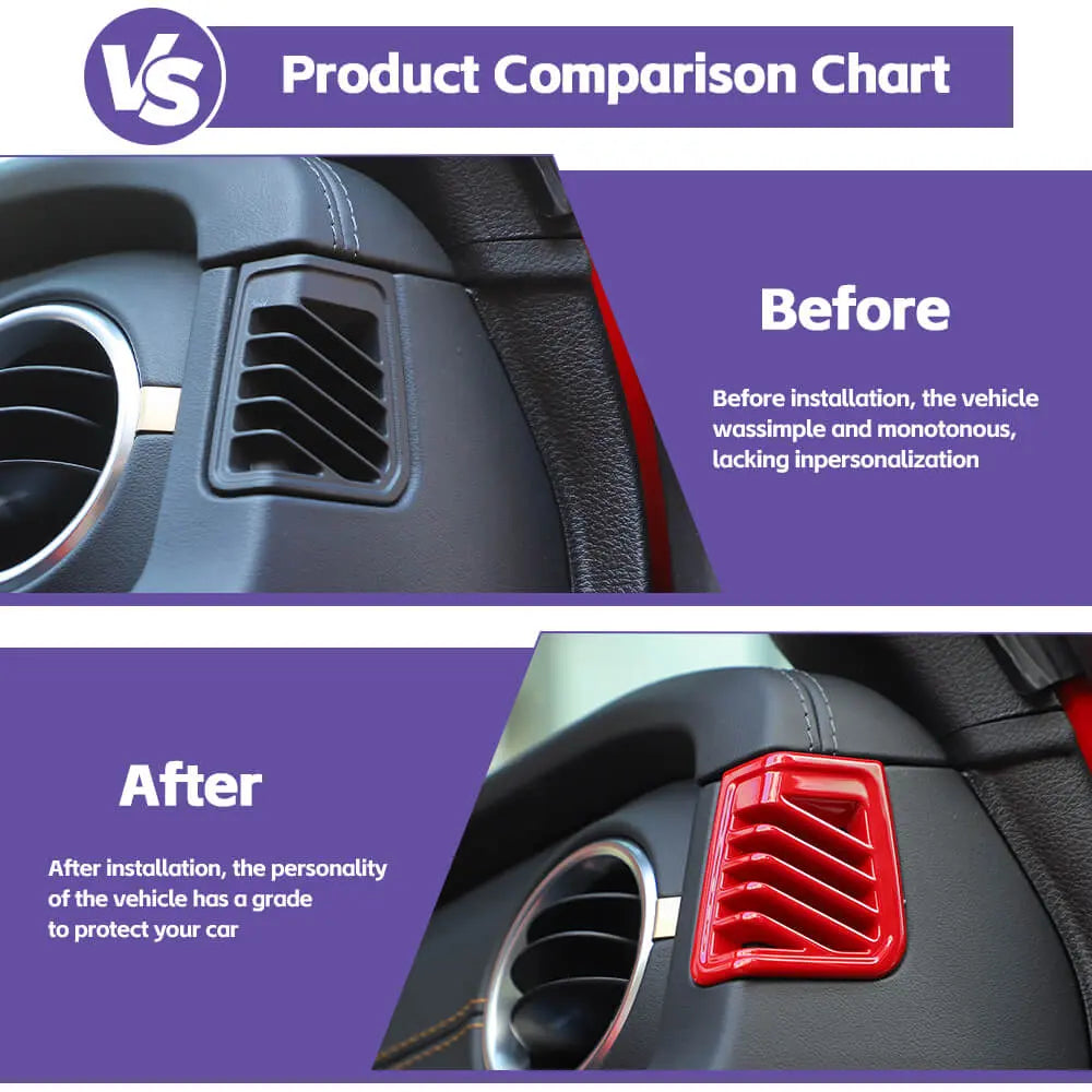 For 2024+ Jeep Wrangler JL & Gladiator JT Dashboard Panel Both Side Air Vent Outlet Cover Trim