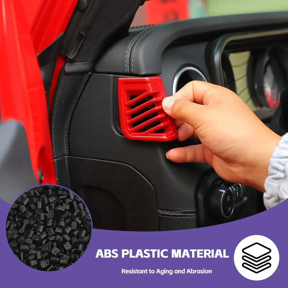For 2024+ Jeep Wrangler JL & Gladiator JT Dashboard Panel Both Side Air Vent Outlet Cover Trim