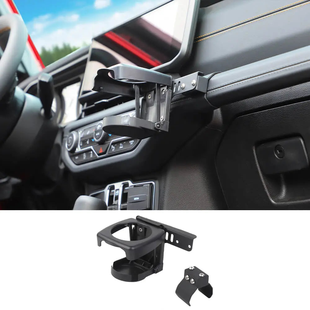For 2024+ Jeep Wrangler JL & Gladiator JT Drink Cup Holder Stand Bracket Organizer Mount
