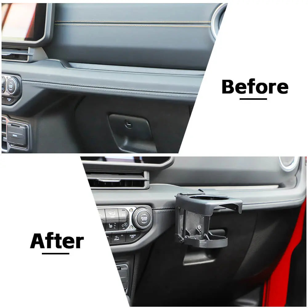 For 2024+ Jeep Wrangler JL & Gladiator JT Drink Cup Holder Stand Bracket Organizer Mount