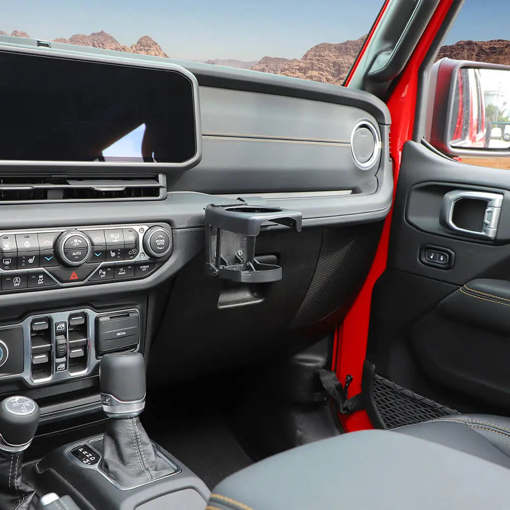 For 2024+ Jeep Wrangler JL & Gladiator JT Drink Cup Holder Stand Bracket Organizer Mount