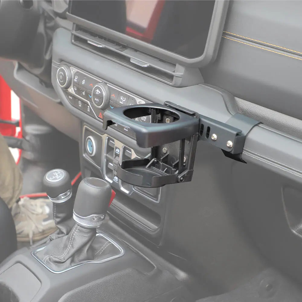 For 2024+ Jeep Wrangler JL & Gladiator JT Drink Cup Holder Stand Bracket Organizer Mount