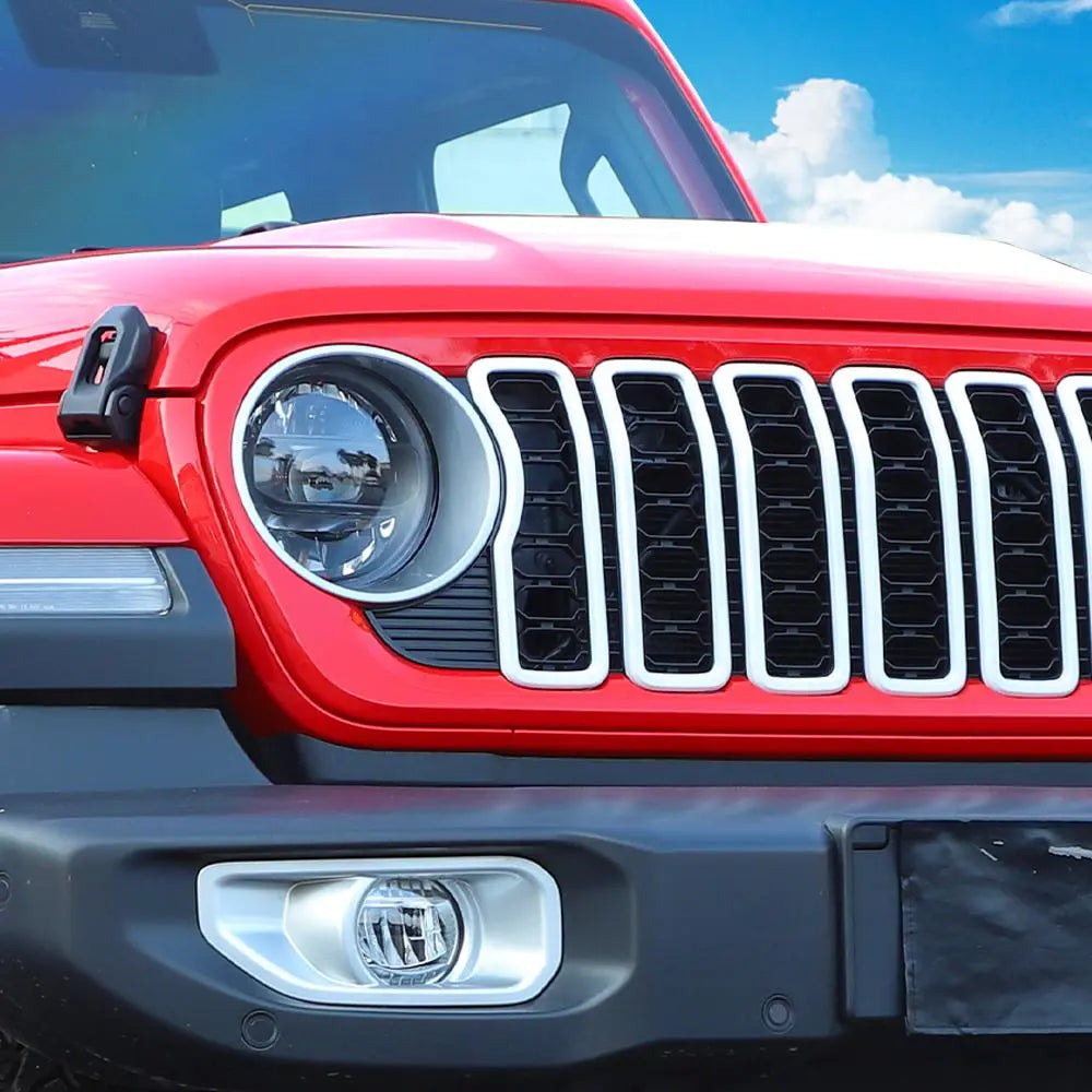 For 2024+ Jeep Wrangler JL & Gladiator JT Front Grille Inserts Frame Ring Trim Cover