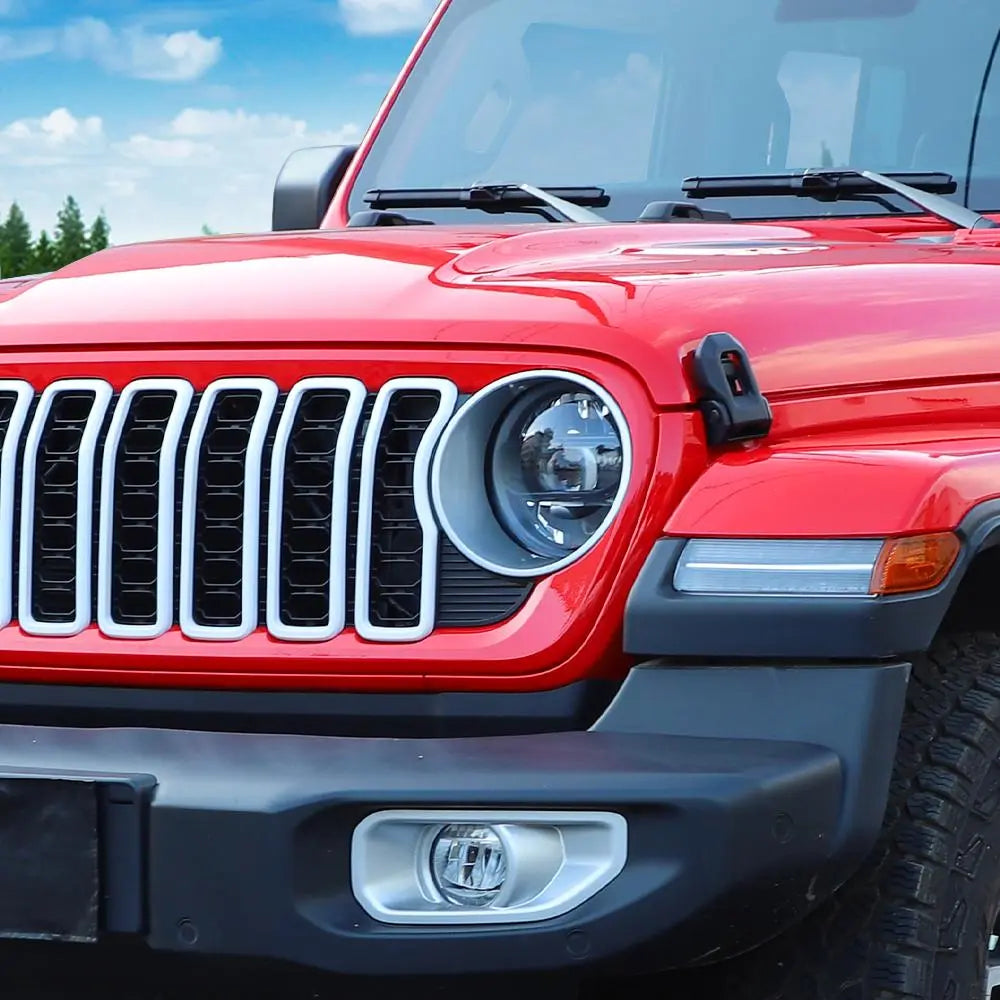 For 2024+ Jeep Wrangler JL & Gladiator JT Front Grille Inserts Frame Ring Trim Cover
