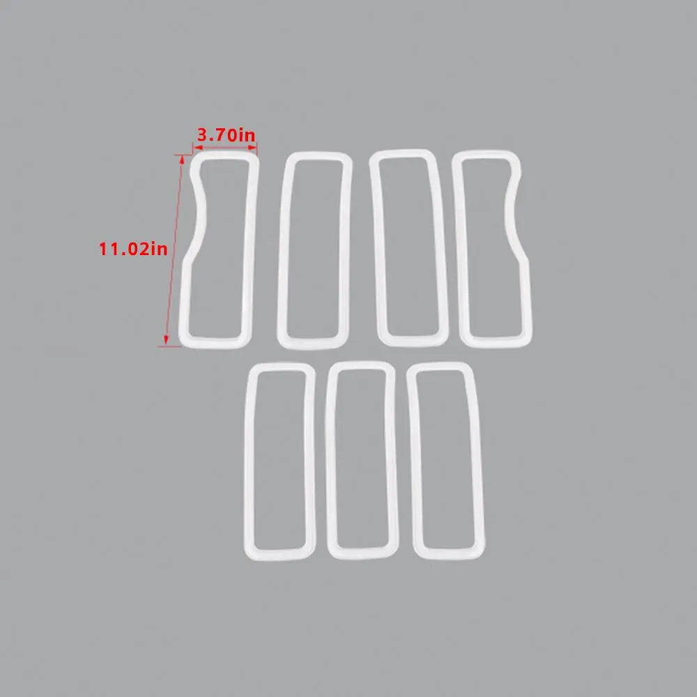 For 2024+ Jeep Wrangler JL & Gladiator JT Front Grille Inserts Frame Ring Trim Cover