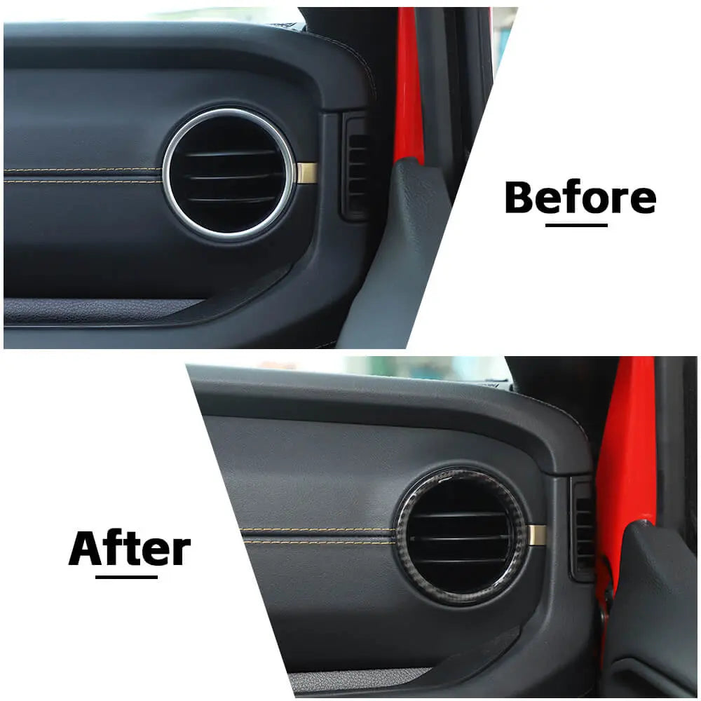 For 2024+ Jeep Wrangler JL & Gladiator JT Instrument Panel Dashboard Air Conditioning Vent Trim Ring 2PCS Style A