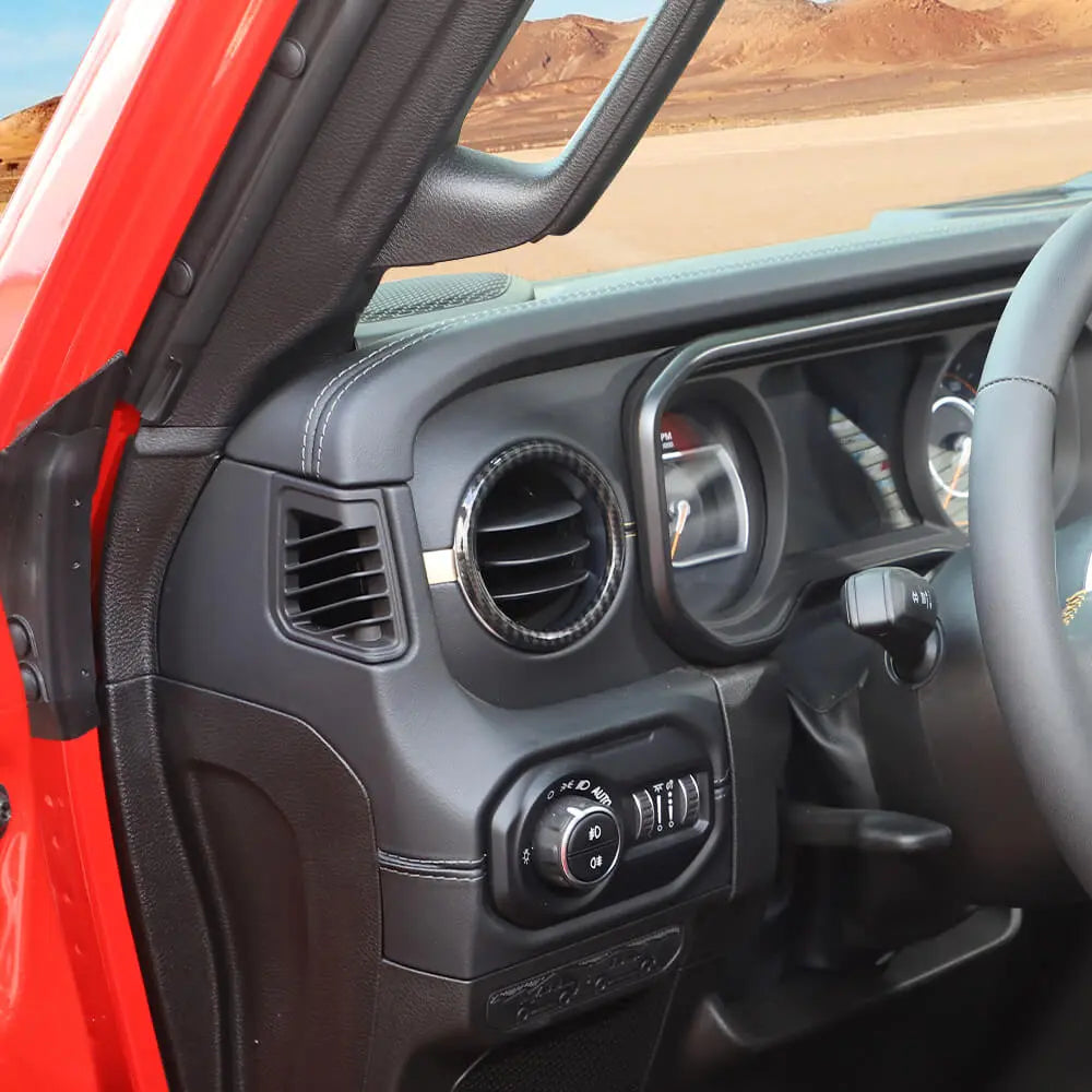 For 2024+ Jeep Wrangler JL & Gladiator JT Instrument Panel Dashboard Air Conditioning Vent Trim Ring 2PCS Style A