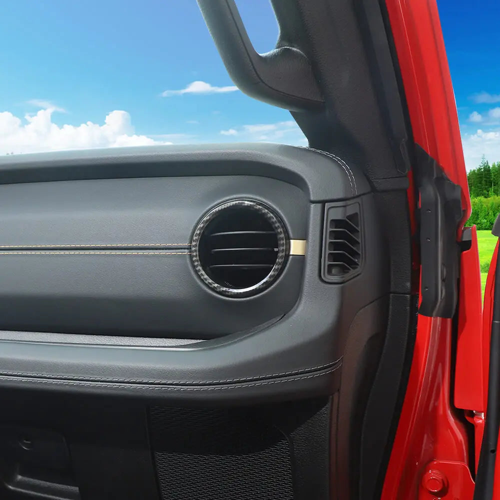 For 2024+ Jeep Wrangler JL & Gladiator JT Instrument Panel Dashboard Air Conditioning Vent Trim Ring 2PCS Style A