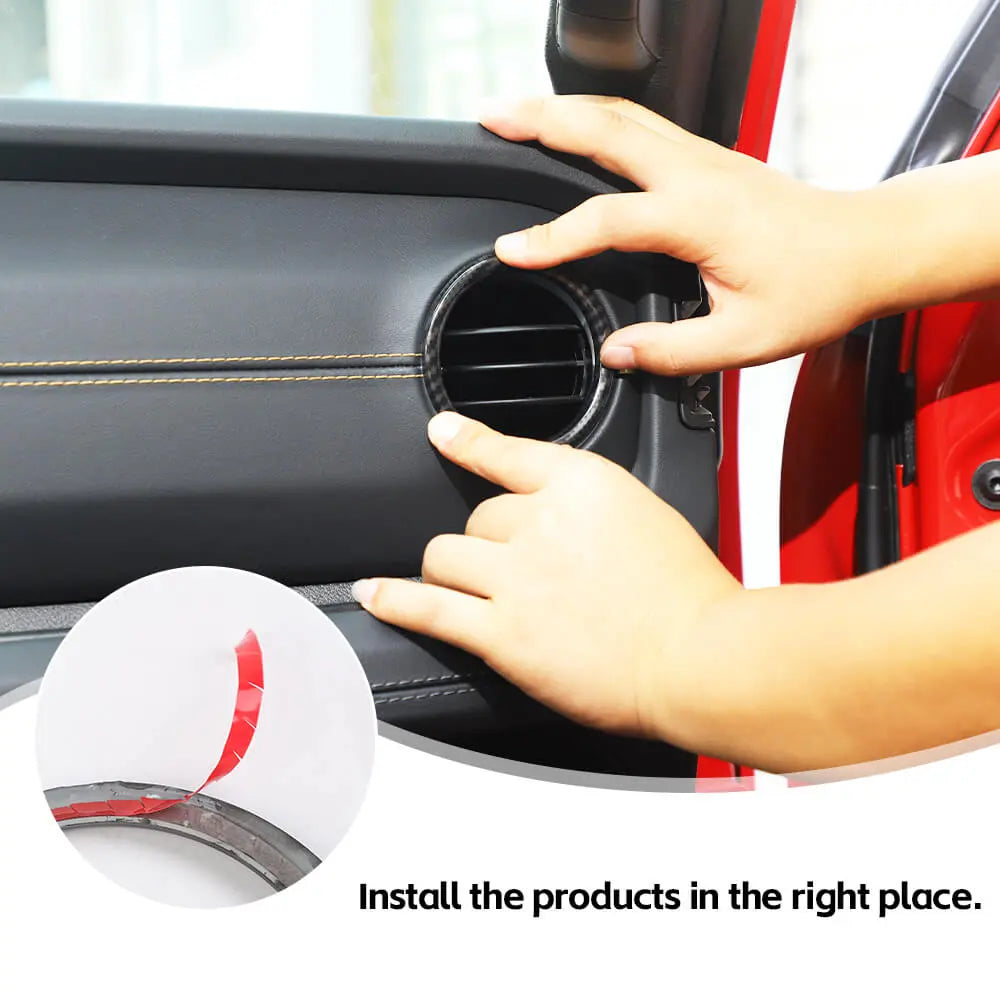 For 2024+ Jeep Wrangler JL & Gladiator JT Instrument Panel Dashboard Air Conditioning Vent Trim Ring 2PCS Style A