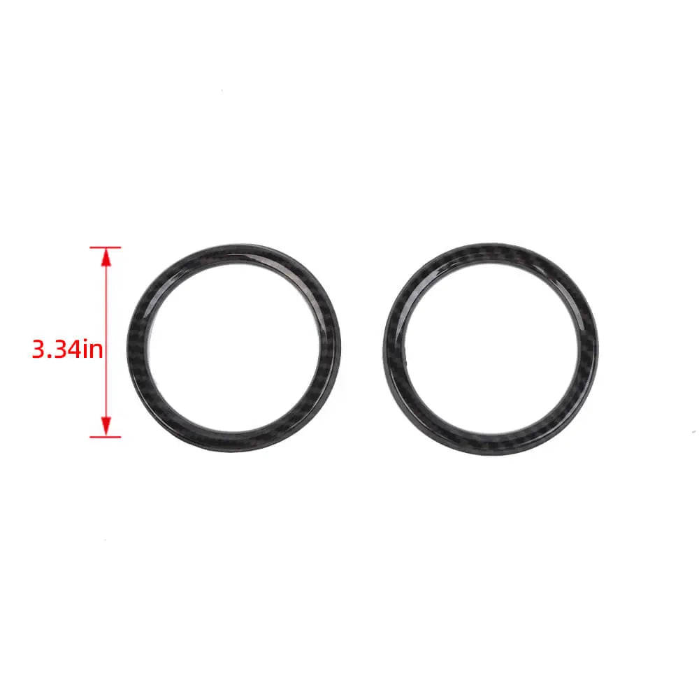 For 2024+ Jeep Wrangler JL & Gladiator JT Instrument Panel Dashboard Air Conditioning Vent Trim Ring 2PCS Style A