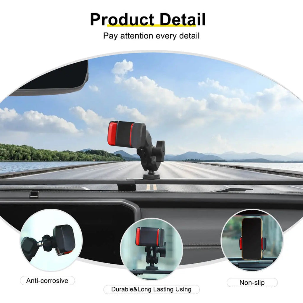 For 2024+ Jeep Wrangler JL & Gladiator JT Interior Center Console Dashboard Rail Expansion Phone Holder Mount