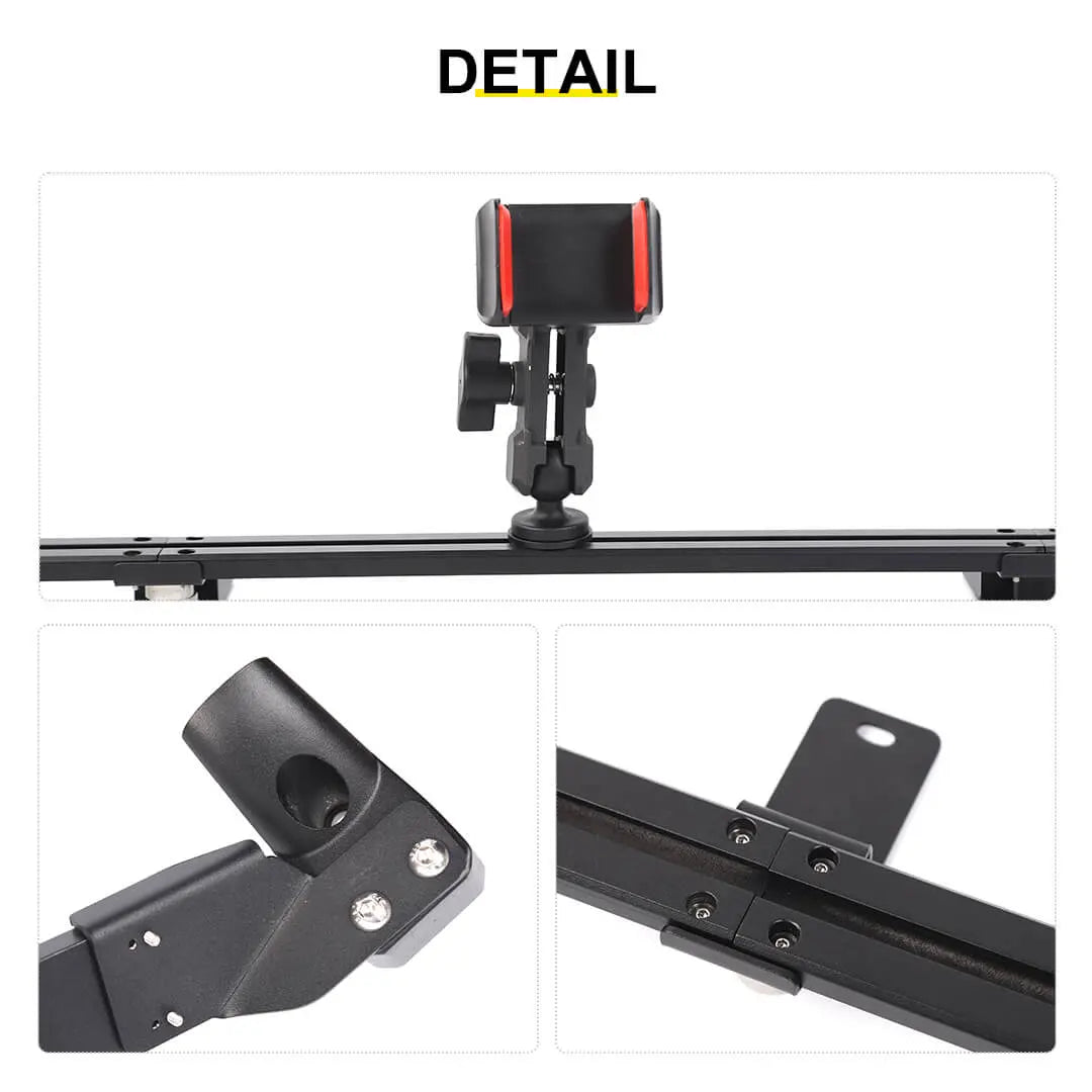 For 2024+ Jeep Wrangler JL & Gladiator JT Interior Center Console Dashboard Rail Expansion Phone Holder Mount