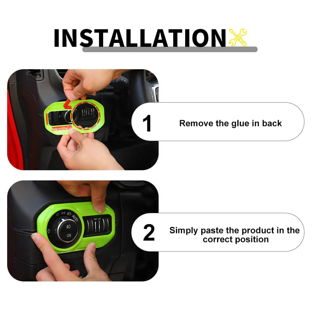 For 2024+ Jeep Wrangler JL & Gladiator JT Interior Center Console Full Set Trim Cover Kit (18 pcs)