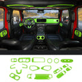 For 2024+ Jeep Wrangler JL & Gladiator JT Interior Center Console Full Set Trim Cover Kit (18 pcs)